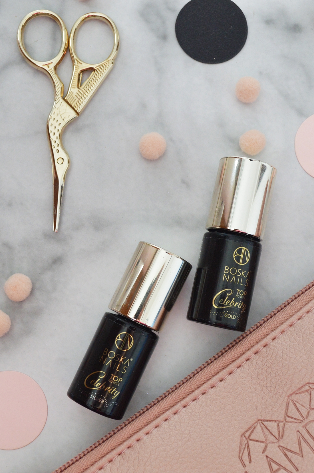 top celebrity boska nails top z kawałkami folii